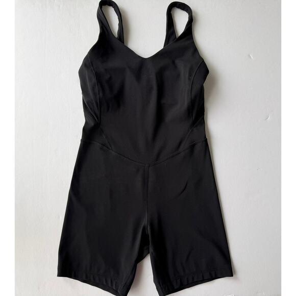 Lululemon Align Shorts Onesie 8" Black Size 6 Nulu Romper Yoga Dance Comfort - Picture 2 of 7
